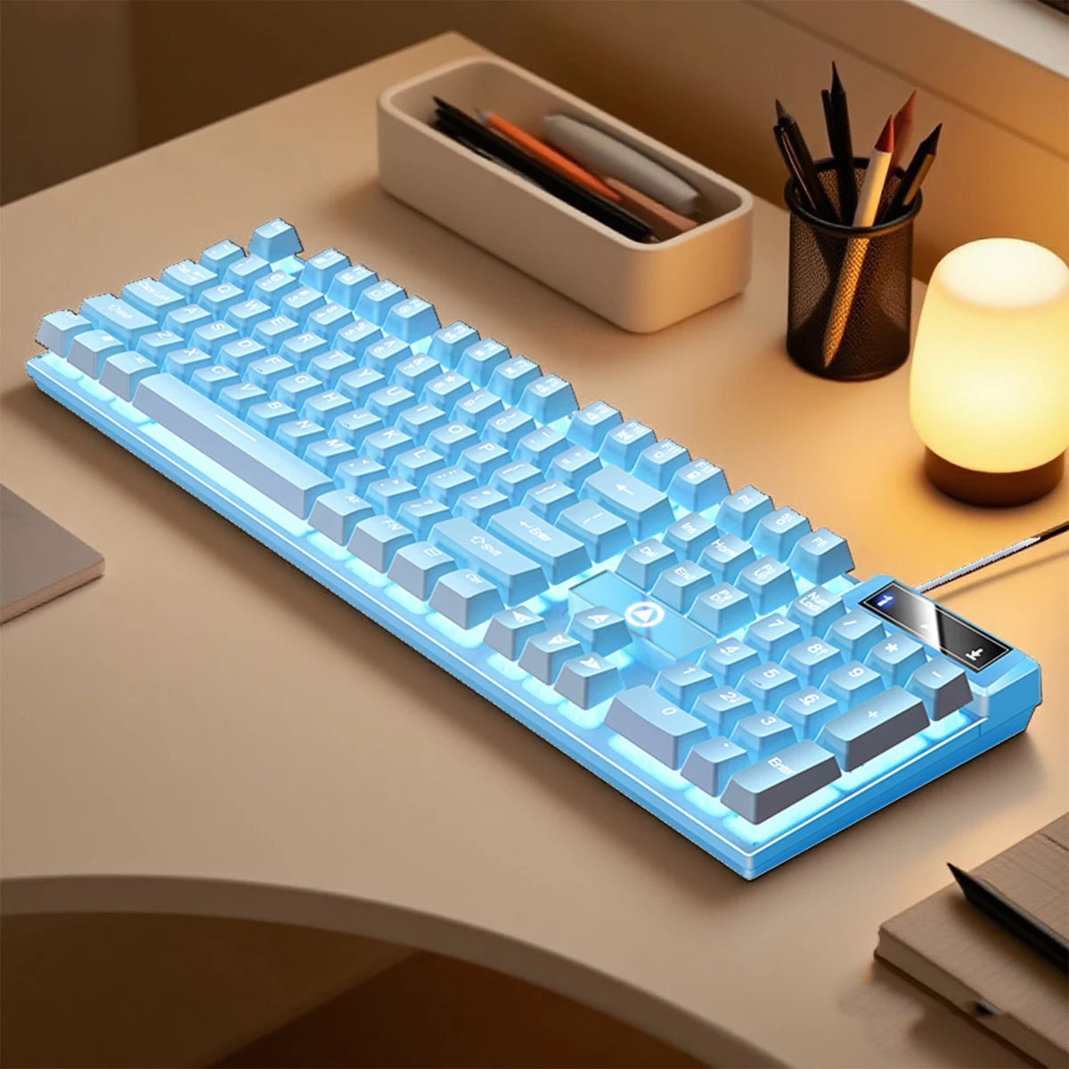YINDIAO K500 Wired  Keyboard Gaming  Laptop Desktops PC Computer Office Accessories Low Profile Gamer Keyboards With Numpad